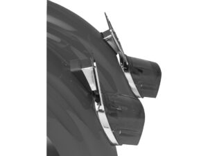 Laydown License Plate Mount Kit Square Style Mount Chrome