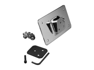 Laydown License Plate Mount Kit Square Style Mount Chrome - Image 3