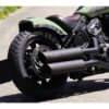 Bobber rear fender with taillight black gloss