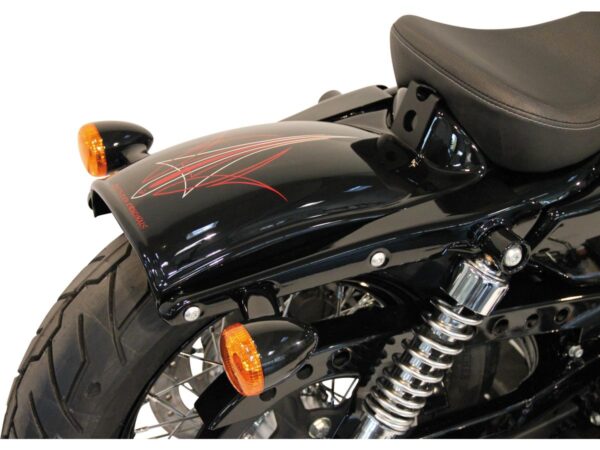 Bobber Rear Fenders for Sportster Models Black Ready To Paint