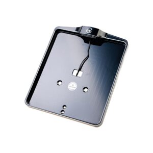 Mid-Mount License Plate Base Plate Kit Germany 180 x 200 mm Black Cut