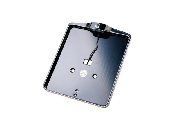 Mid-Mount License Plate Base Plate Kit Germany 180 x 200 mm Black Cut