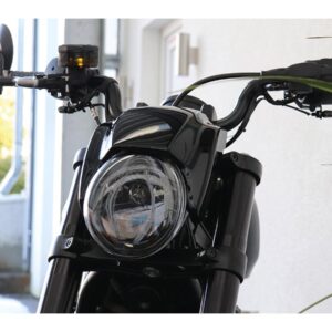 NRS Style Headlamp Mask Including LED Headlight Black Gloss ABS