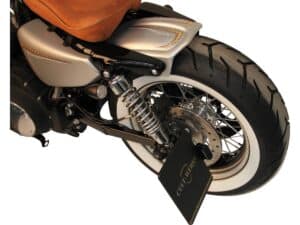 Sidemount License Plate Bracket Kit Austria 210 x 170 mm Black Powder Coated