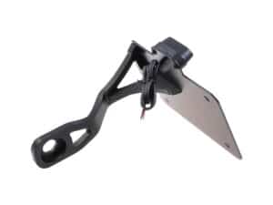 Sidemount License Plate Bracket Kit Switzerland 180 x 140 mm Black Powder Coated