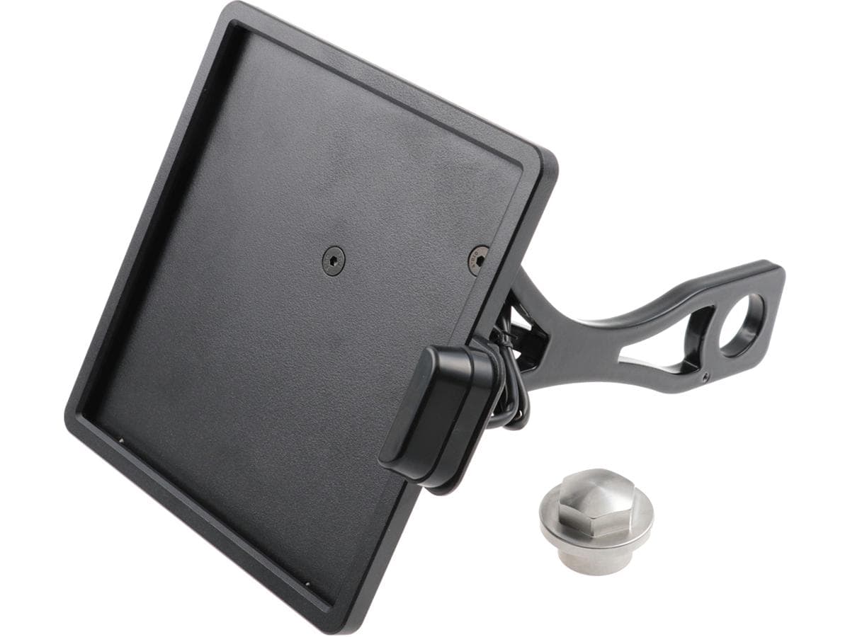 Slide-in frame side mount license plate holder germany 180 x 200 mm black powder coated 1 Cult-werk