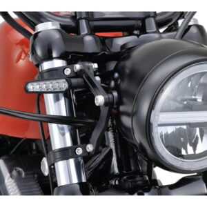 Adjustable CNC Headlight Braket 49mm Fork Mount Black Anodized