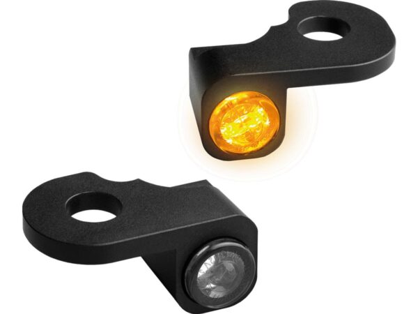 NANO Series LED Turn Signals Black Anodized Smoke LED