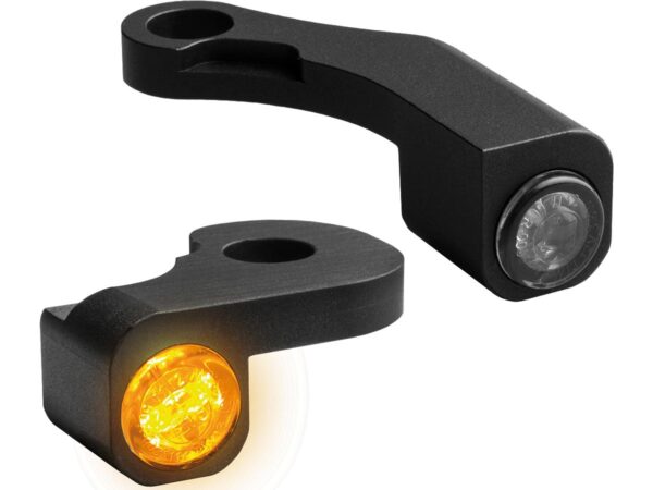 NANO Series LED Turn Signals Black Anodized Smoke LED