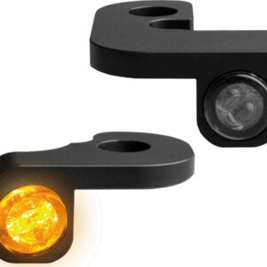 NANO Series LED Turn Signals Black Anodized Smoke LED