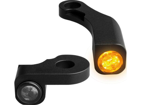 NANO Series LED Turn Signals Black Anodized Smoke LED