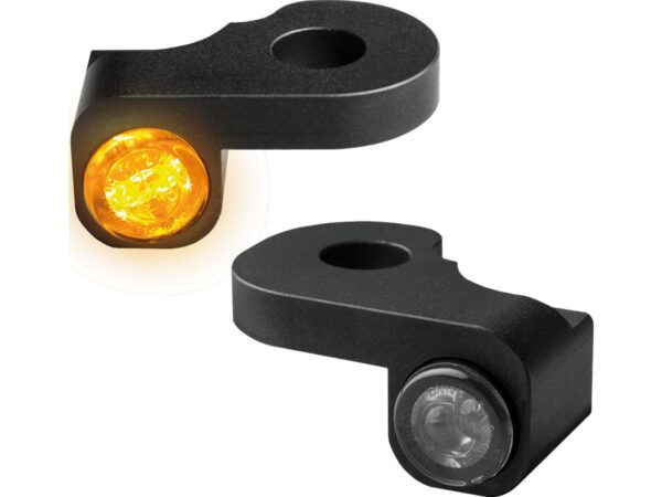 NANO Series LED Turn Signals Black Anodized Smoke LED