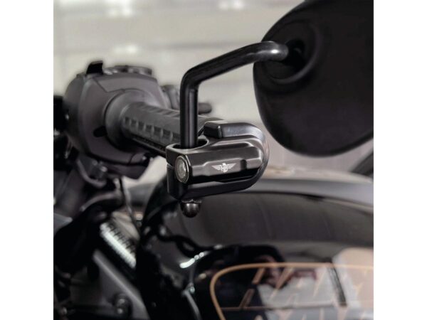 Nano Series Handlebar LED Turn Signal for Sportster S Black Powder Coated Smoke LED