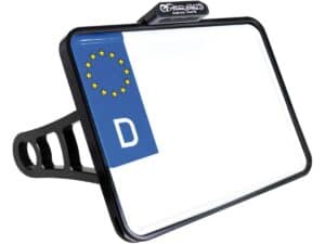 Side Mount License Plate Kit German specification 220x200mm Black Anodized - Image 3
