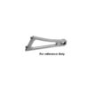 Axle mount side mount license plate bracket for 1" axles aluminium polished