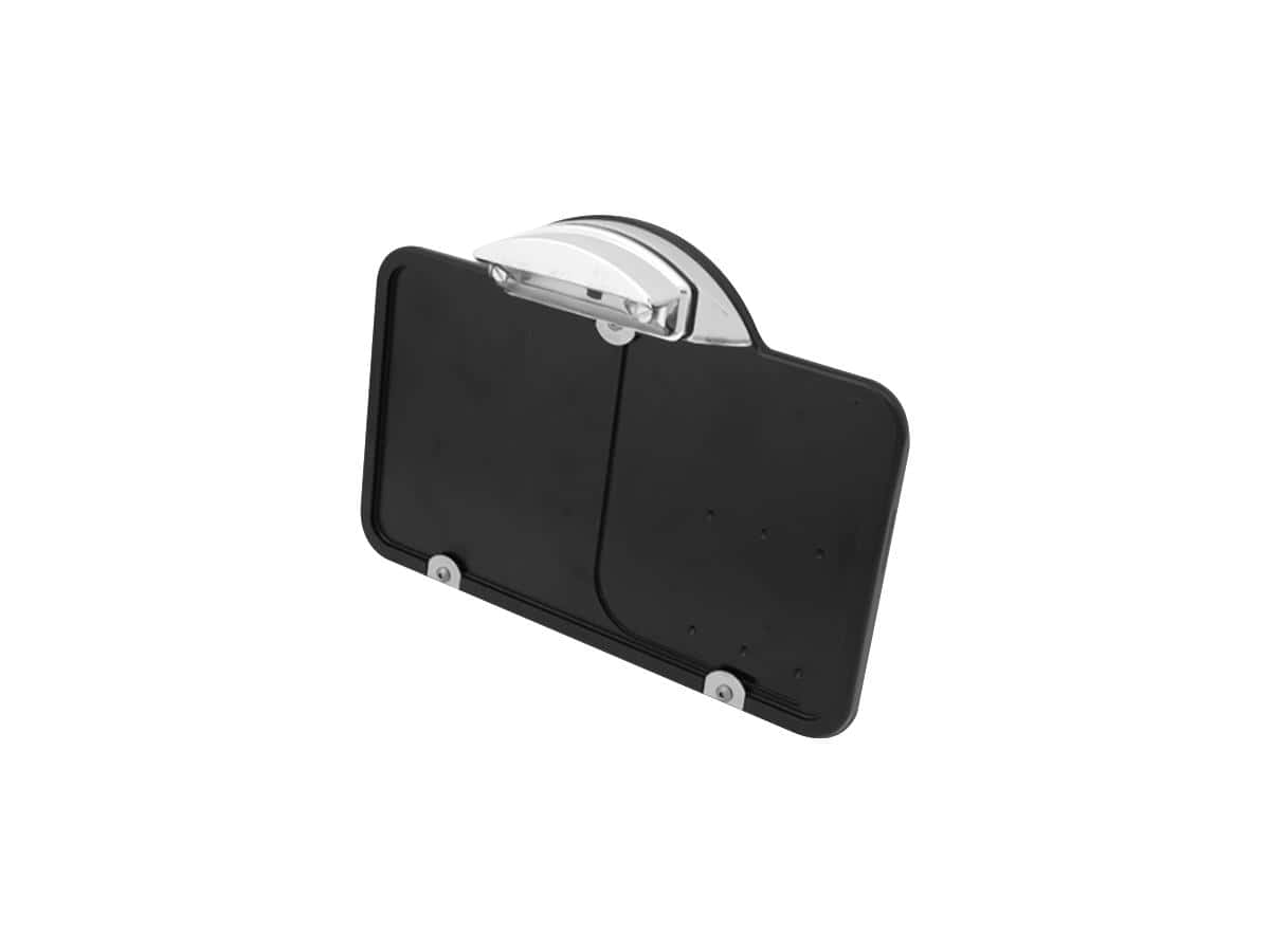 Moon license plate base plate germany 200x220mm, including license plate light black 1 Hells kitchen choppers