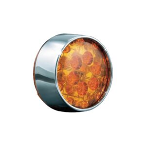 Flat-Style Turn Signal Insert Chrome Amber LED