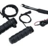 Iso heated grips black 1" gloss dual cable