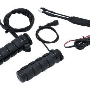 ISO Heated Grips Black 1" Gloss Dual Cable