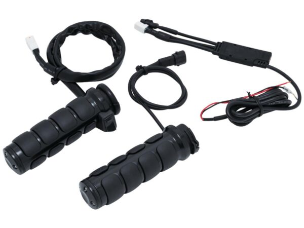 ISO Heated Grips Black 1" Gloss Dual Cable