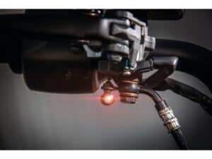 Front Turn Signal Bracket for Sportster S and Nightster Black Powder Coated - Image 3