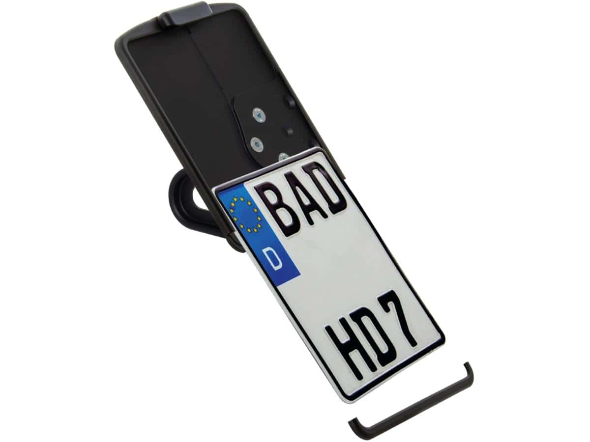 Side mount license plate kit for nightster models swiss size 180x140mm satin black powder coated Side mount license plate kit for nightster models swiss size 180x140mm satin black powder coated