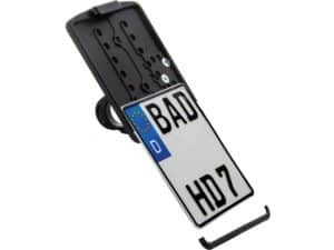 Side Mount License Plate Kit for Sportster S German Size 180x200mm Black Powder Coated - Image 3