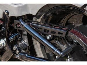 Square Belt Guard for Softail Flat Black Satin - Image 3