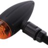 Micro bullet grooved turn signal with milling black amber halogen