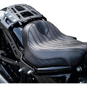 Custombike Luggage Rack For Late TC Softail with 200/18 Tire and Customfender Black Powder Coated