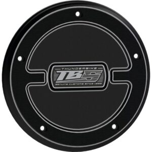 TB-S Clutch Cover Black Cut Anodized