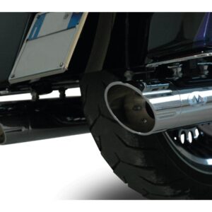 Double Slip-On Muffler Set Endcap Banger Chrome