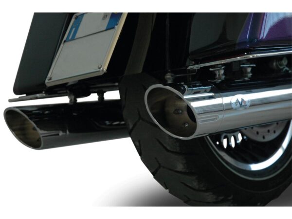 Double Slip-On Muffler Set Endcap Banger Chrome