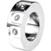 Mo. Switch mini push-button clamp aluminium polished 1"