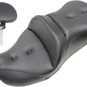 Pillow-Top Roadsofa™ Seat - with Backrest - Heated - Black - FLH/FLT '08-'23