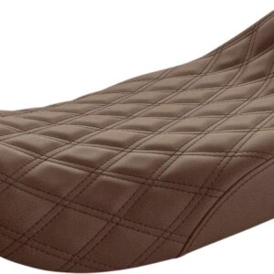 Renegade Solo Seat - Lattice Stitched - Brown - FLH '97-'07