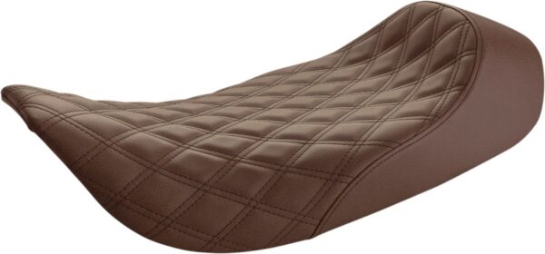 Renegade solo seat - lattice stitched - brown - flh '97-'07