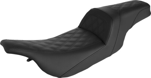 Slim seat - black - lattice stitch - '99-'07 flht/fltr