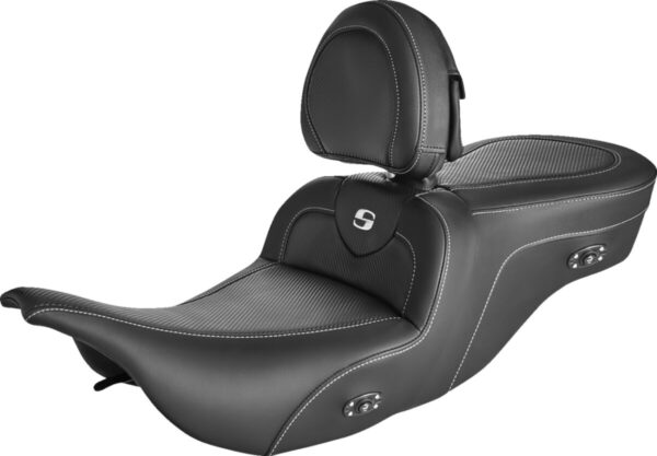 Roadsofa™ carbon fiber seat - with driver backrest - heater - black