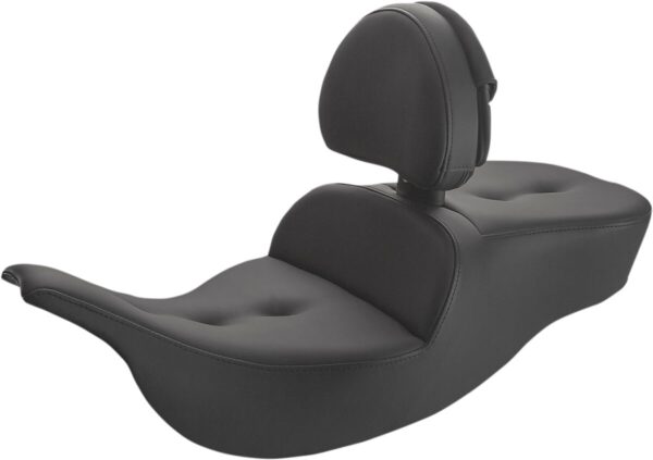 Roadsofa™ pillow top seat - with backrest - black