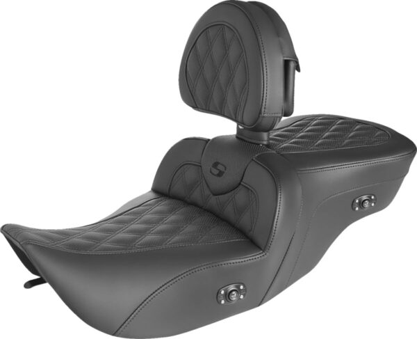 Roadsofa™ Seat - without Backrest - Full Lattice Stitch - Heated - '99-07 FLH