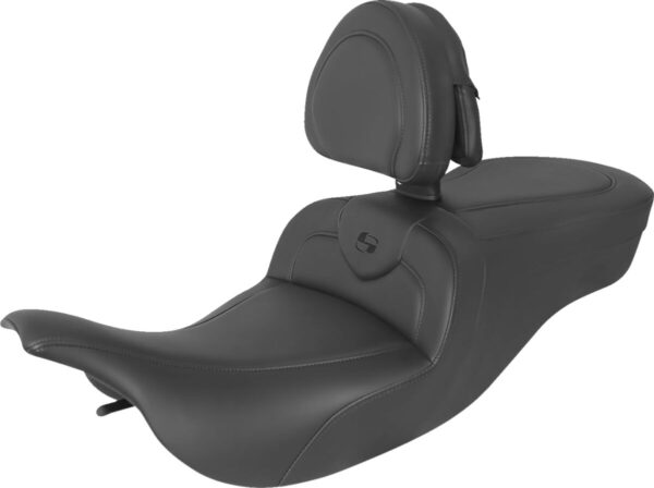 Roadsofa™ seat - with backrest - black w/ black stitching