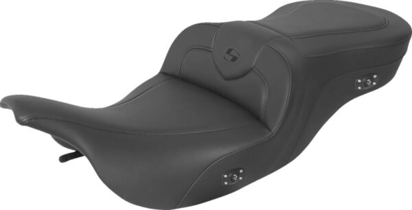 Heated roadsofa™ seat - without backrest - black w/black stitching