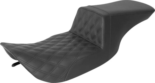 Tour step-up seat - front lattice stitch - black - fl '97-'07