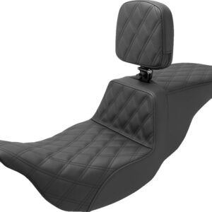 Tour Step-Up Seat - Rider Backrest - Full Lattice Stitch - FL '08-'23