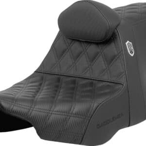 Pro Series SDC Performance Seat - Lattice Stitch - Gripper - w/ Backrest - FLH/FLT '23-'24