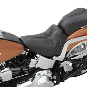 Dominator Pillion Pad - Standard Reach - Black w/ Gray Stitching