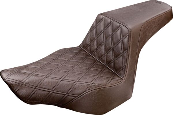 Step-Up Seat - Front Lattice Stitch - Brown - FXSB