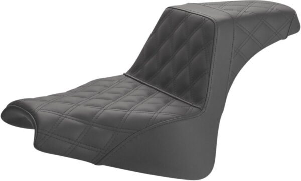 Step-Up Seat - Full Lattice Stitch - Black