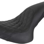 Profiler Seat - Front Lattice/Rear Smooth - Black - Softail